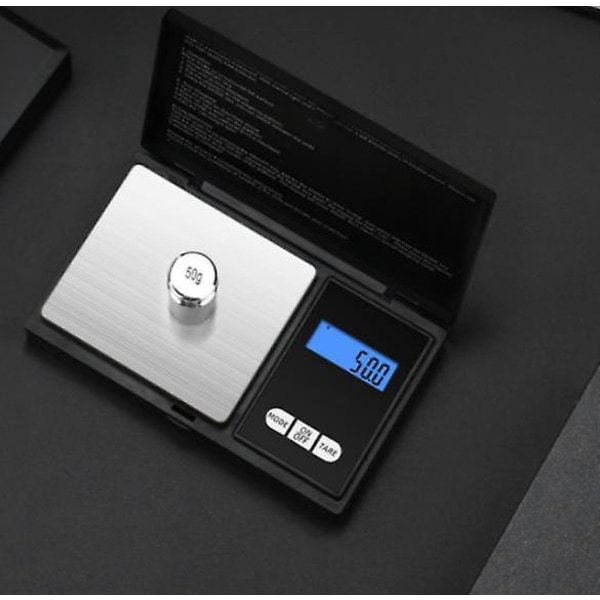 Digital Precision køkkenvægt - 500 g/0,01 g, rustfrit stål, LCD-skærm - ideel til vejning af urter og smykker
