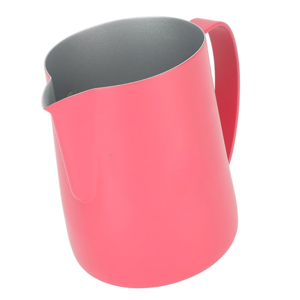 Coffee Latte Art Kander Bevel Design 450ml Rustfri Stål Mælkeskumningskande til Kaffe Mælk Rød