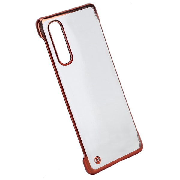 Elektroplettert Hard PC Telefondeksel for OPPO RENO3 Pro Halv Kant Transparent Telefon Cover