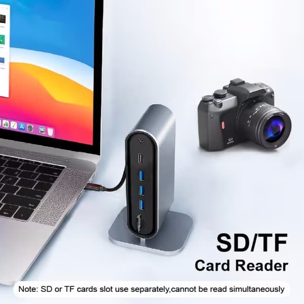 12-i-1 USB-C Hub Dockingstation, USB 3.0 Hub, USB Hub