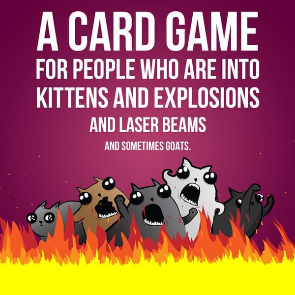 Exploding Kittens Party Pack Exploding Kittensiltä - Korttipeli aikuisille, teini-ikäisille ja lapsille - Hauskoja perhepelejä - Venäläinen ruletti -korttipeli