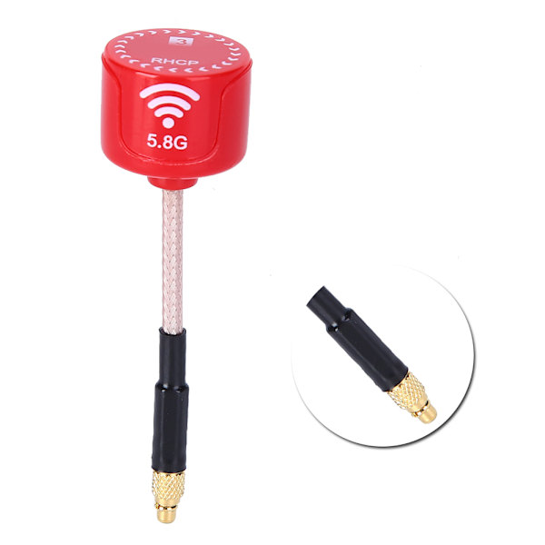 5.8Ghz 3dBi LHCP High Gain Antenne til FPV Racing Drone RC Dele Tilbehør Rød Lige MMCX