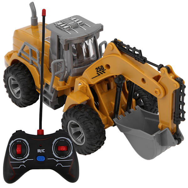 RC Ingenjörsbil Ljus Fjärrkontroll Grävmaskin Plast Barnleksak Modellbil Barnpresent