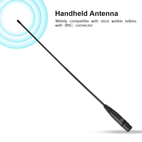 38cm BNC-kontakt 144/430MHz Dubbelband Flexibel Handhållen Antenn för Walkie Talkie
