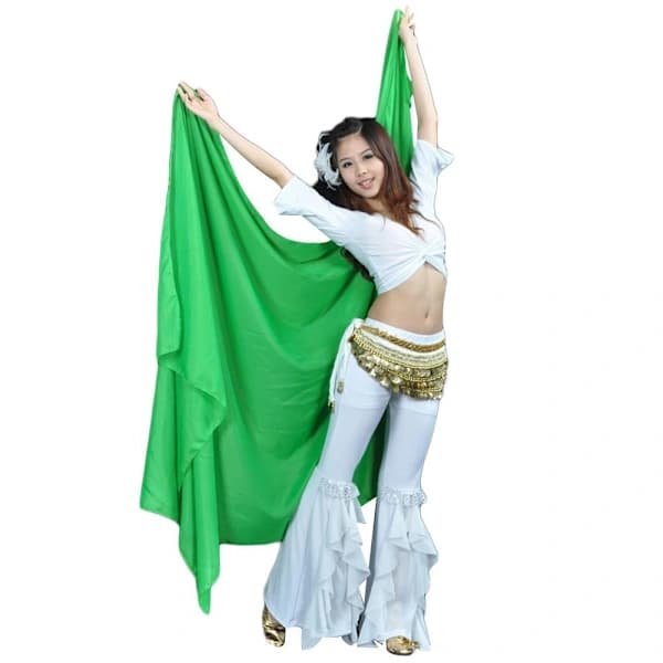 Belly Dance Veil Dancer Scarf GREEN Green