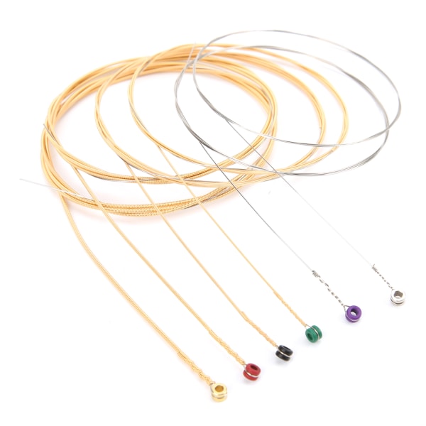 6 stk. gitarstrenger stål kjerne fosfor bronse legering viklet strengeinstrument tilbehør