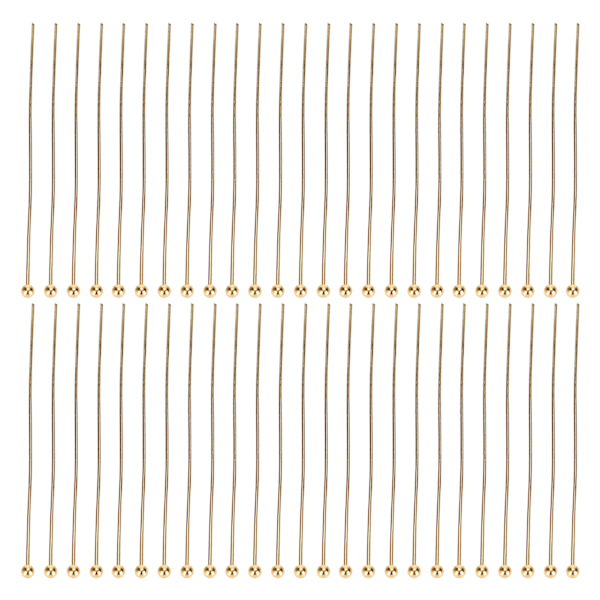 50 st Kulhuvudnålar Smycken Hänge DIY Hantverk Pärltillverkning Delar Tillbehör Guld 45mm / 1.77in