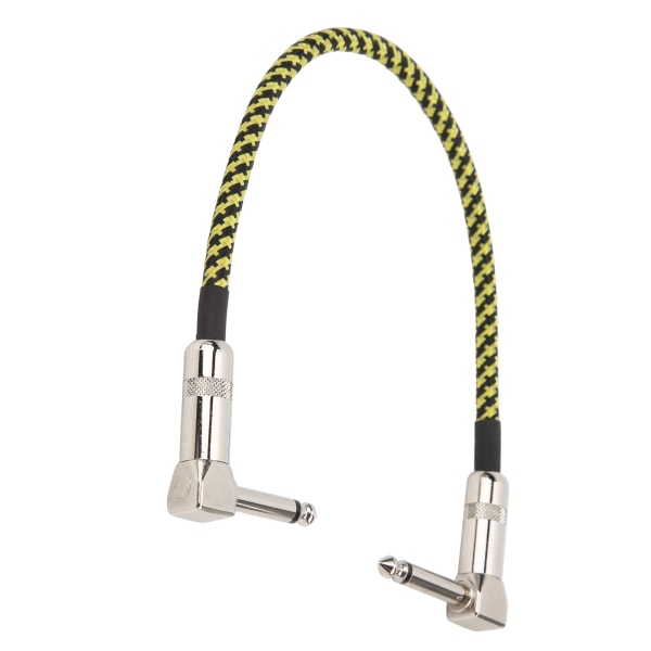 11.8in Instrumentkabel Flätad Kopparskärmad Brusreducering för Liveframträdande Svart Gul