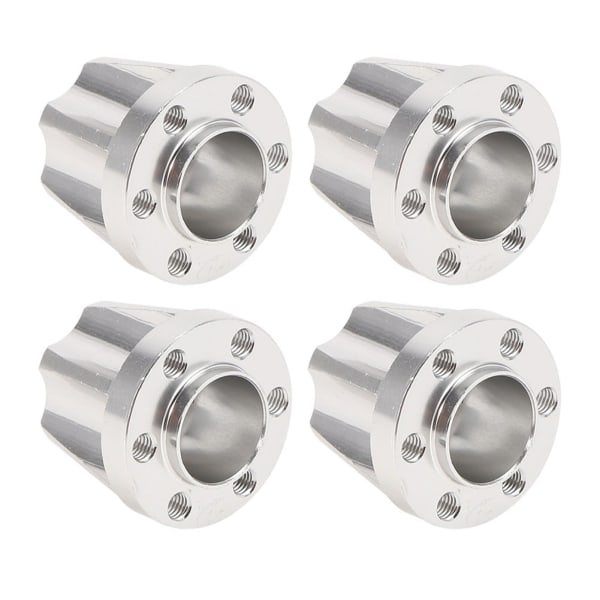 4 stk. 1.9-tommers Sølv Hjul Hex Hub i Aluminiumlegering Passer for SCX10 1/10 RC Bilmodell 20mm