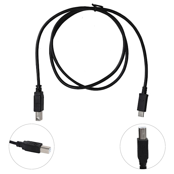 1M Datakabel USBC 3.1 til USBB 2.0 Hanstik til Mobiltelefon Notebook Computer