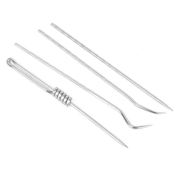 4 st/set Utomhus Metall Tandpetare Verktyg Förvaringslåda Bärbar Munvård Tandpetare