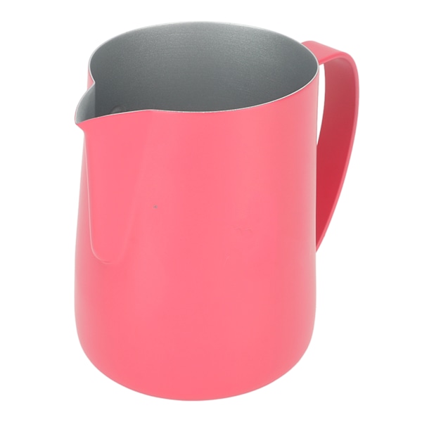 Coffee Latte Art Kander Bevel Design 450ml Rustfri Stål Mælkeskumningskande til Kaffe Mælk Rød