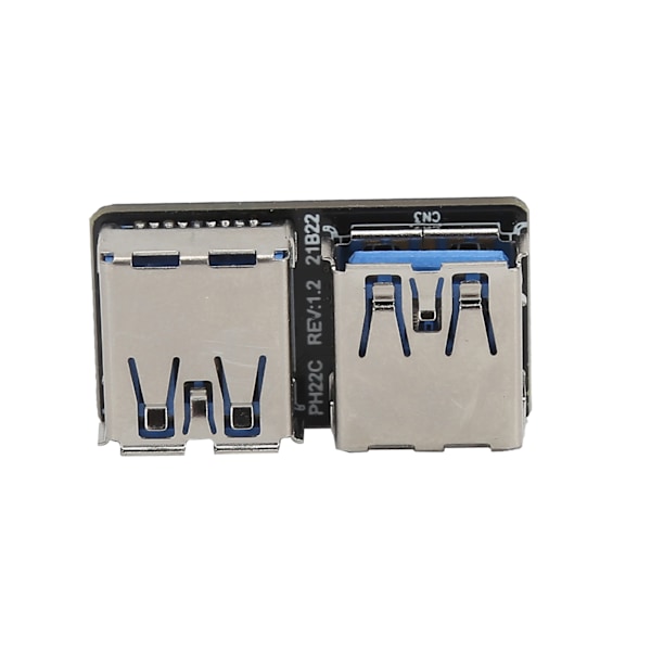 20-nastainen USB 3.0 -adapteri 19-nastainen jakaja-muunnin 2-porttinen A-naarasliitin emolevy