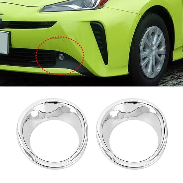 ABS krom tåkelysdeksel foran, bilpynt passer til Toyota Prius Hatchback 2019-2020
