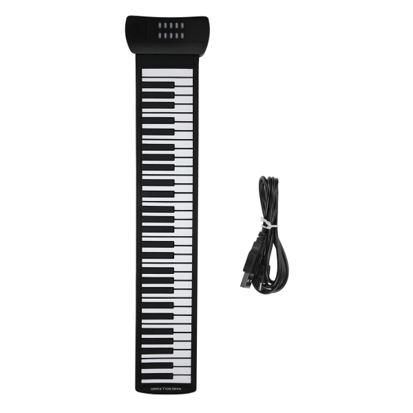 Hand Roll Piano 61 Key Vikbar silikon Uppladdningsbar elektrisk keyboard Musikinstrument