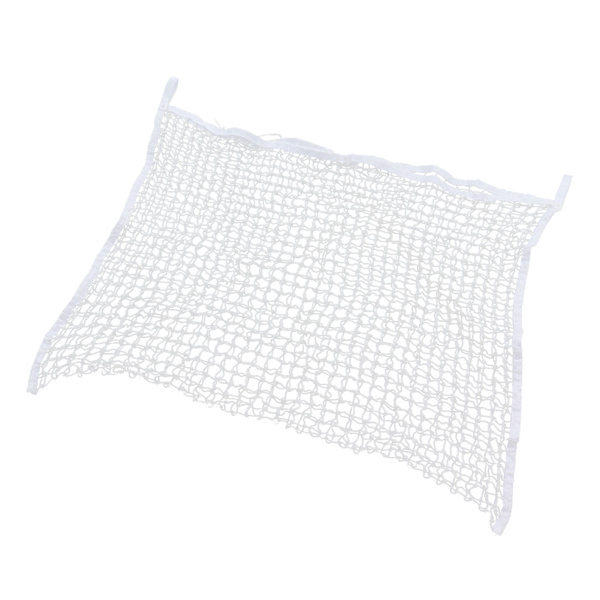 Hønetpose PE Vævet Reb Mesh Hulpose Heste Slow Feeder Foderopbevaringspose Hvid 120x90cm / 47,2x35,4in