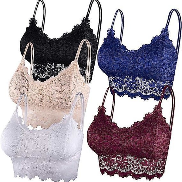 Set vadderad bandeau bralettset med avtagbara dynor och justerbara remmar - Medium