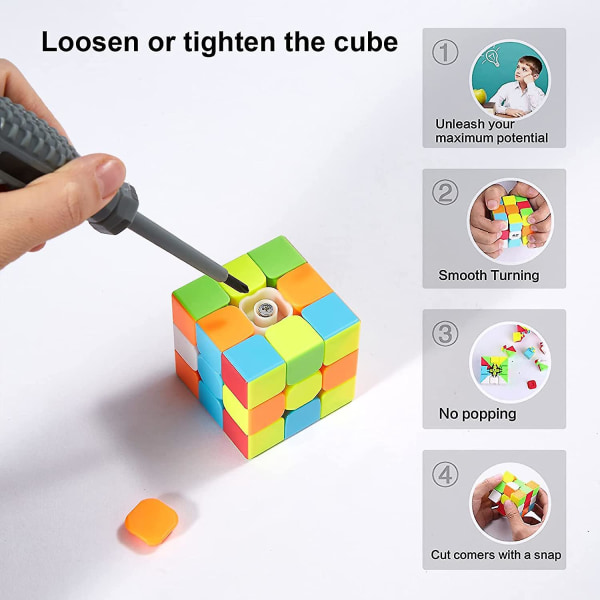 Professionel 3x3x3 Speed ​​Cube: Hurtig, jævn rotation, holdbar og frostet klistermærke - Bedste 3D-puslespil, magisk legetøj