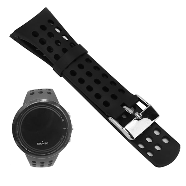 Gummiklockarmband Klockarmbandsadapter Spänne Tillbehör för SUUNTO M Serien M1M2M4M5 Svart Herr