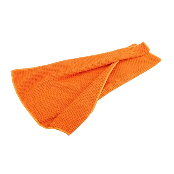 Mikrofiber golfhandduk våffelmönster Fitness svettabsorberande handdukar med karbinhakeklämma för träningssport Orange