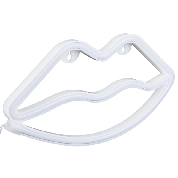 LED Neonljus Läpp Neon Skylt Nattlampa för Vardagsrum Sovrum Klubb Bar USB/Batteridriven Blå