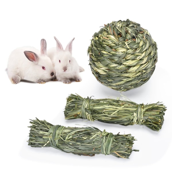 Förpackning med 3 kanin- och smådjursleksaker för tänder - Bittåliga godsaker och tuggnöje