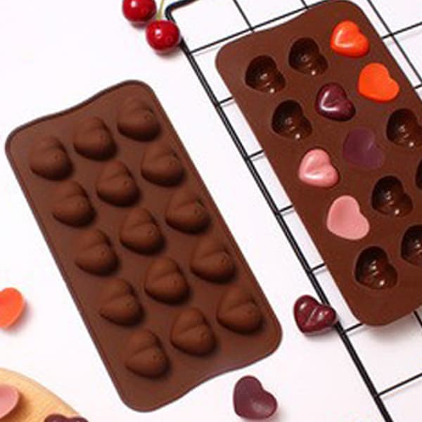 Hjärtformade Is-/Choklad-/Geléformar - Isformar - Bruna Pralinformar