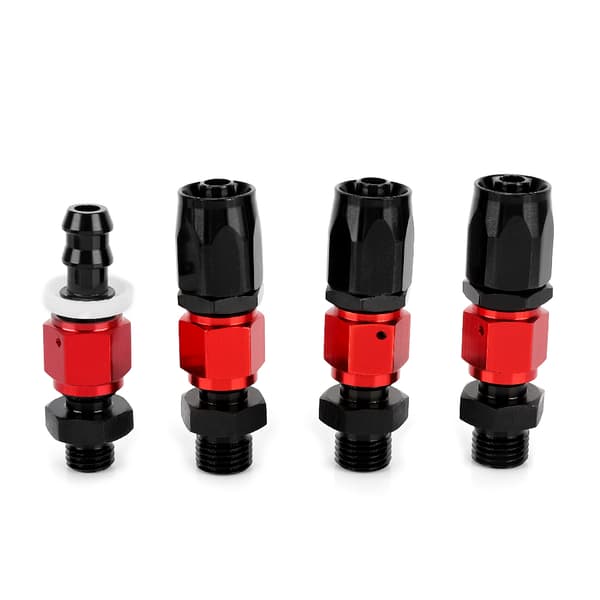 Universal Justerbart Drivstofftrykksregulatorsett med Måler 100PSI (Svart+Rød)