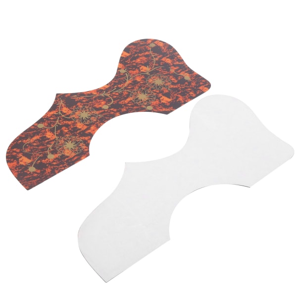 2 stk. Gitarbeskyttere Anti-ripe Plekterbrett Strenginstrument Plastbeskyttelsesplate (Brun)