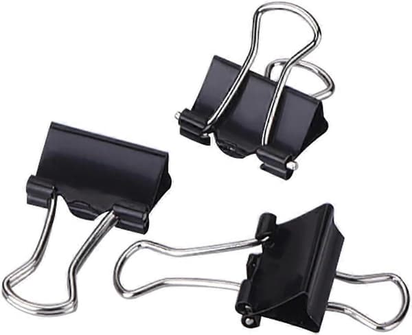 Mini Binder Papir Tegneclips Metalclips, 60 Styk (15mm)