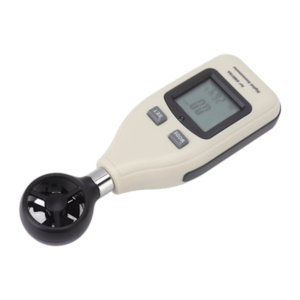 Digitalt Anemometer med LCD-display, vindhastigheds- og temperaturmåler, håndholdt måleværktøj til sejlads, surfing, skydning, drone