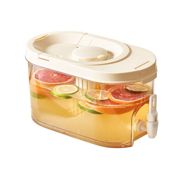 Plastik Drikkevare Dispenser Drikkevare Dispenser Kold Drikkebeholder til Frugt Tekande Lemonade Drikkebeholdere Køkken Hjem Elliptisk