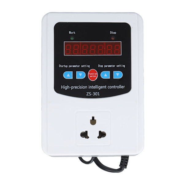 1500W Digital Luftfuktighetskontroller LCD-Display Fuktighetsregulator Plast Timing Luftfuktighetskontroller för Hem Gård Växthus EU Standard 220V