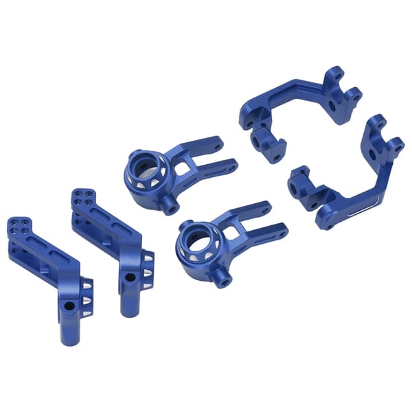 2Set RC Bil Styrekopssæt Aluminiumlegering Bagaksel Sæde C Base Pasform til ARRMA 1/8 RC Bil Sort