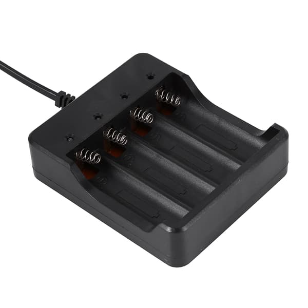 4 Spors Batterilader For 18650 Litium Oppladbart Batteri EU Plugg