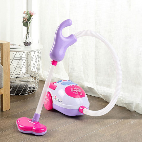 Lekleksak Dammsugare Barn Städning Push Pull Låtsaslek Set för Baby Barn