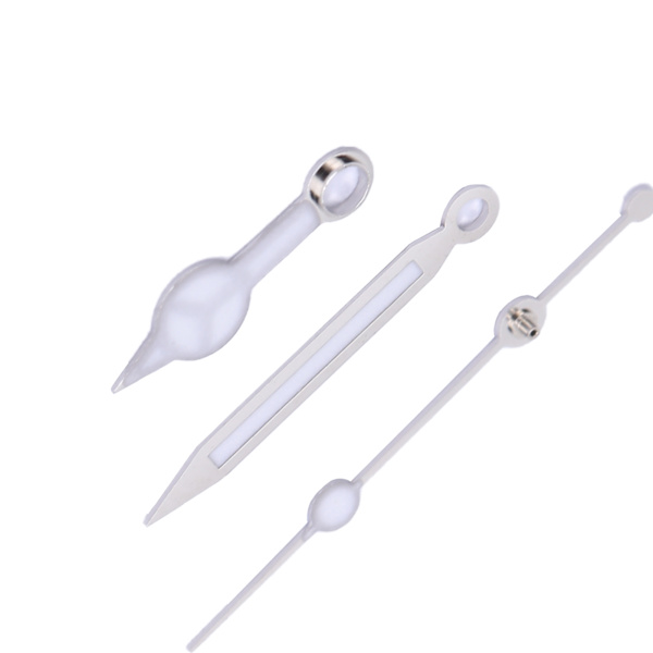 Klocka Timme Minut Sekund Visare Set Legering Självlysande Klockvisare Klockreparationsmaterial Silver