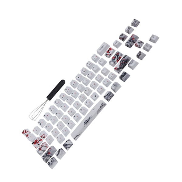 Keycaps PBT 5-sidig Sublimering 71 Tangenter Tangentbordstangenter för Mekaniska Optiska Tangentbord (Engelska Japanska)