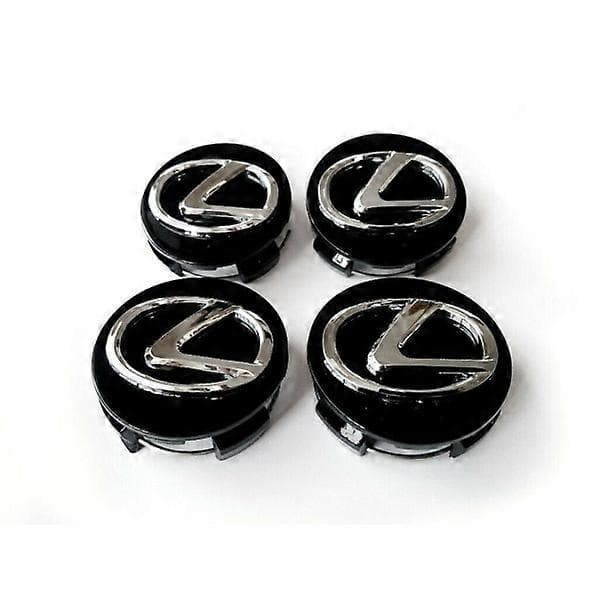 LX03 - 62MM 4-pak Navkapsler Lexus Sølv one size