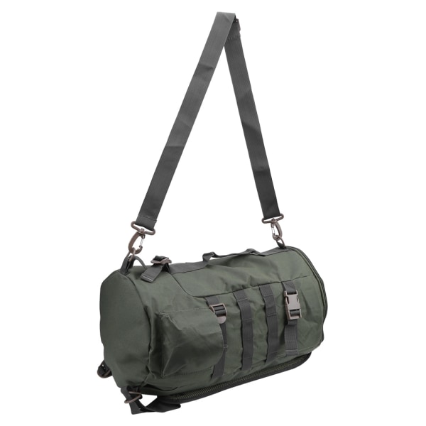 Sylinder fiskeutstyr Ryggsekk Skulderveske Fiskestang Outdoor Satchel Slitesterk Grønn