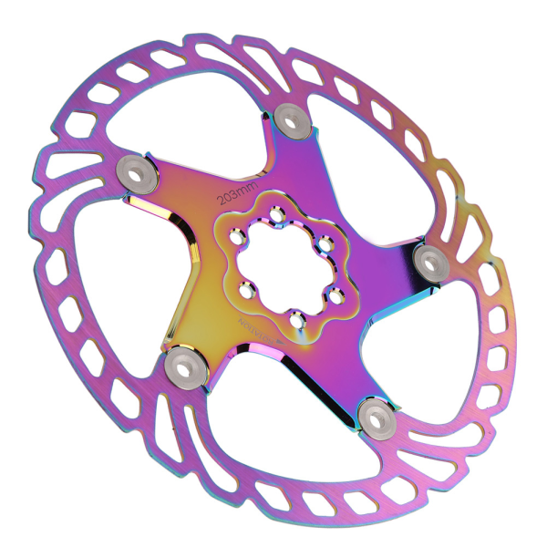 Kvalitet metall terrengsykkel sykkel 203 mm fem spiker skive bremse skive bremsekloss Diskfargerik