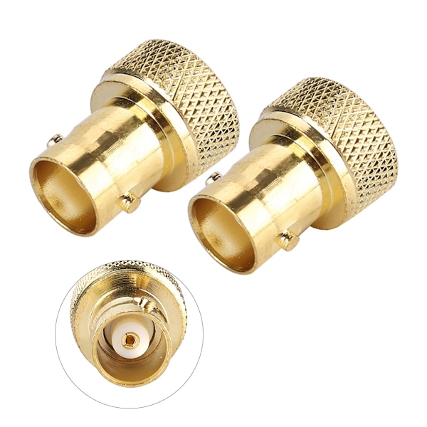 2 stk. Guld BNC Hun Til SMA Han Konverter Adapter Stik