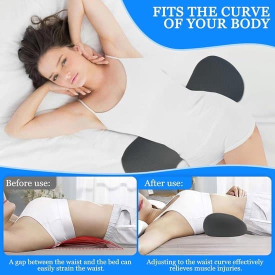 Back Support Pillow - Ergonomic Memory Foam Lumbar Pillow - Pain Relief for Lower Back and Sciatica - Suitable for Sofa and Car - Anatomical Support Pillow