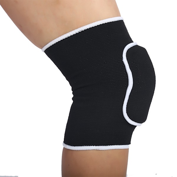 Unisex Elastiskt Knäskydd Omlott Skydd Stöd (Svart)