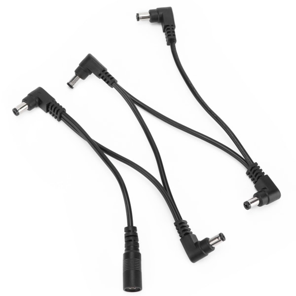Guitar Effekt Kabel Tilbehør Enkelt Pedal Strømledning DC 5-Vejs Vinkelstik1 til 5