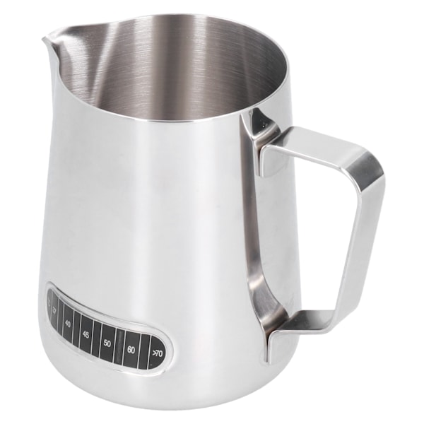 600 ml Steelfad til Mælkeskumning, Mælkekande til Kaffe med Termometer-sticker