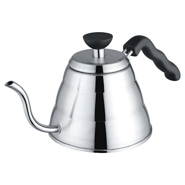 Rustfri stål hånddryp kande kaffe- og tekedel med gåsehalsformet tud