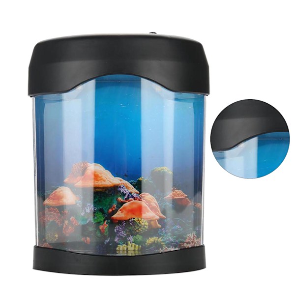 USB Akvarium Lys Pult Mini Fisktank Stemning LED Belysning Fargeskiftende Nattlampe