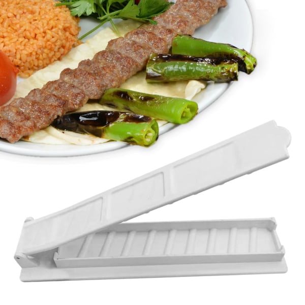 Gigaax Kebab Maker, Plast Kebab Press, Manuell Kabob Mould, Form white one size