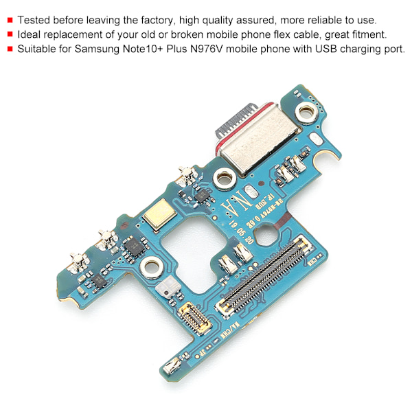 USB Opladningsinterface Flex Kabel Udskiftning til Samsung Note10+ Plus N976V Telefon